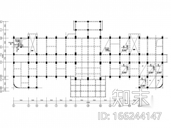 医院门诊楼综合楼加固改造结构施工图cad施工图下载【ID:166244147】