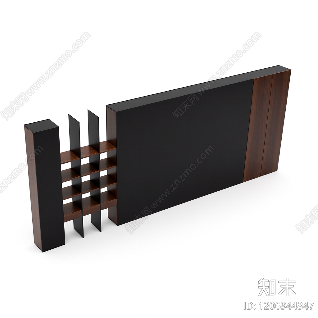 模块化隔断墙组件3D模型下载【ID:1206944347】