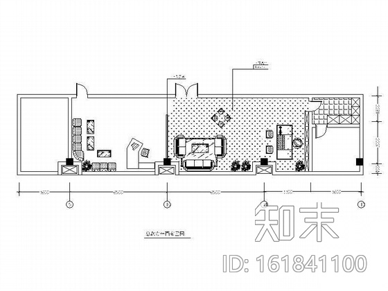 总裁办公室装修图cad施工图下载【ID:161841100】