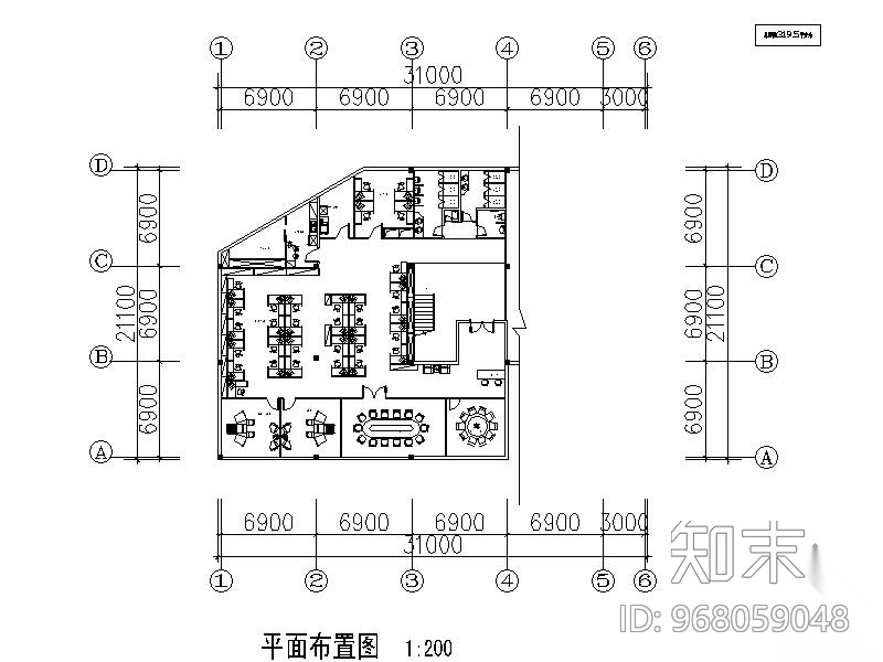 [上海]某置业公司办公空间装修图cad施工图下载【ID:968059048】