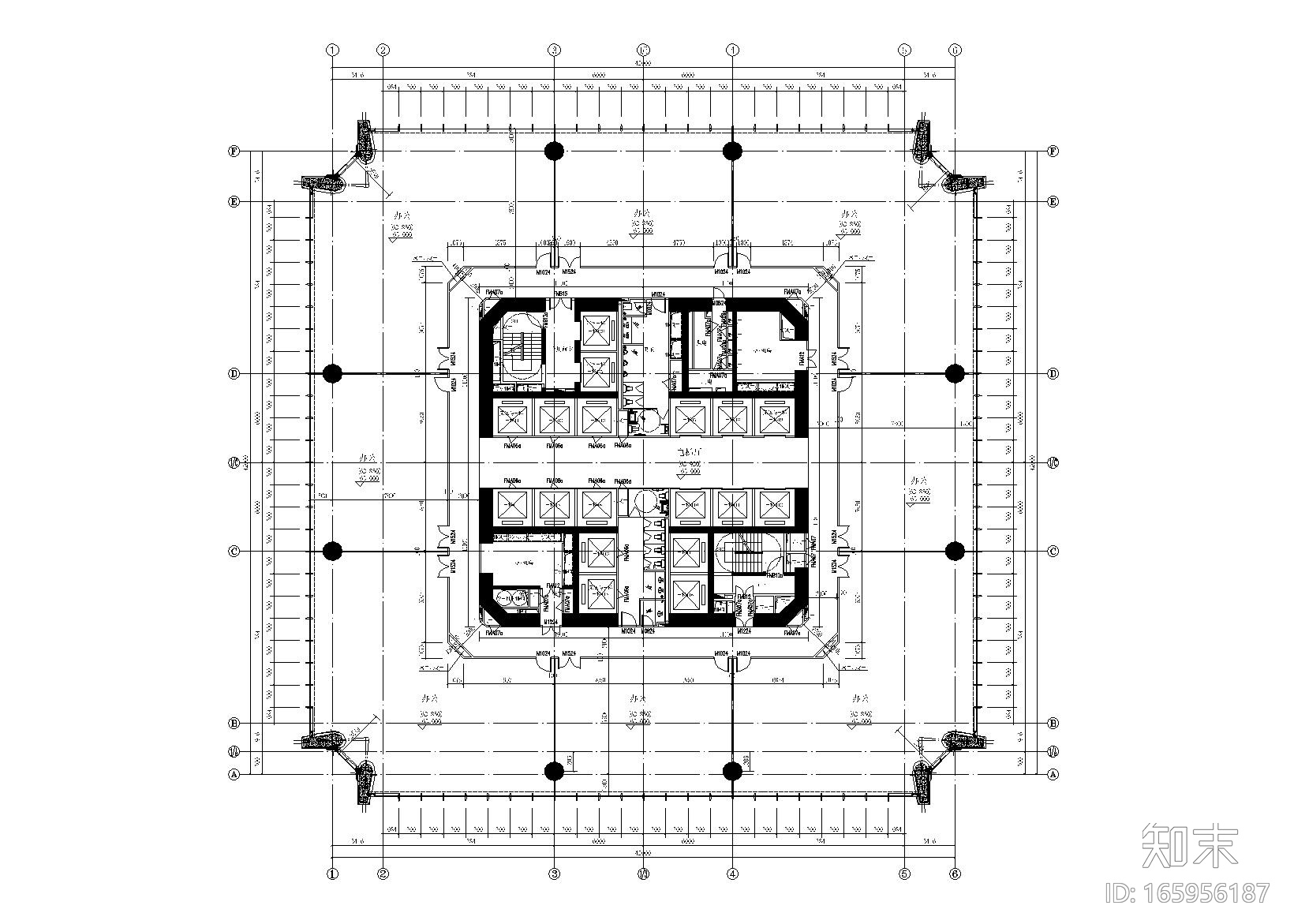 59层超高框筒cad施工图下载【ID:165956187】