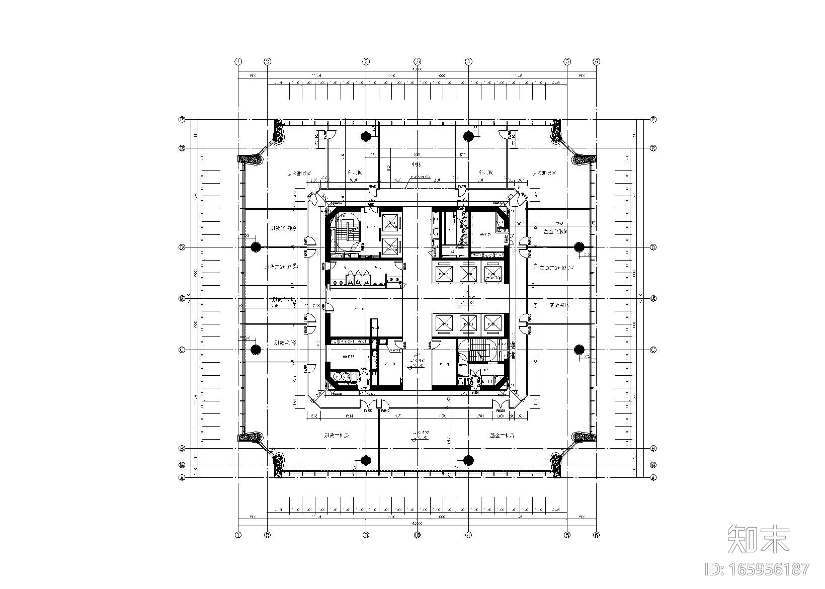 59层超高框筒cad施工图下载【ID:165956187】