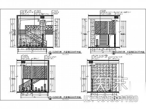 [广东]豪华娱乐量贩式KTV室内设计施工图（含效果）cad施工图下载【ID:161801120】