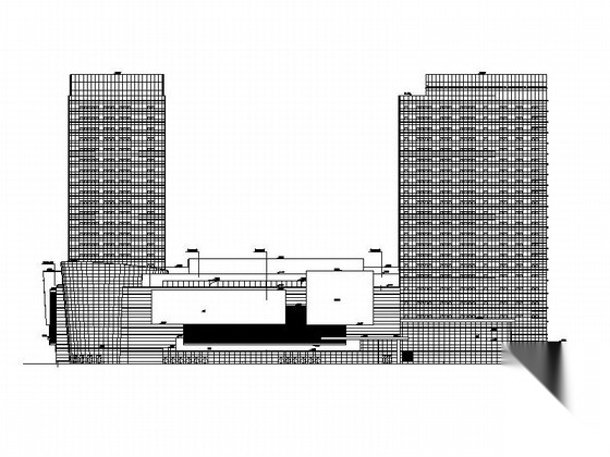 [沈阳]高层塔式办公楼及商业综合广场建筑施工图（190...施工图下载【ID:167231136】