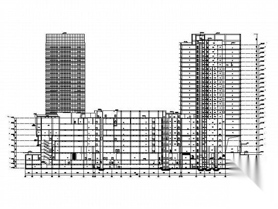 [沈阳]高层塔式办公楼及商业综合广场建筑施工图（190...施工图下载【ID:167231136】