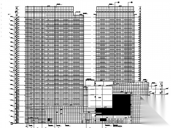 [沈阳]高层塔式办公楼及商业综合广场建筑施工图（190...施工图下载【ID:167231136】