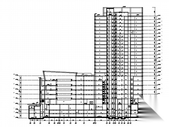 [沈阳]高层塔式办公楼及商业综合广场建筑施工图（190...施工图下载【ID:167231136】