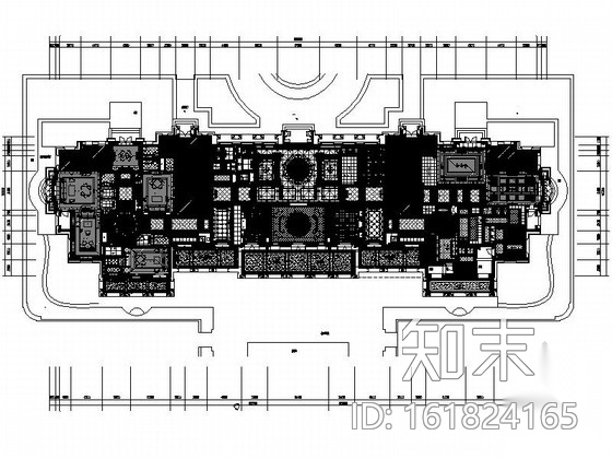 [浙江]高档奢华会所室内装修图（含效果材料）施工图下载【ID:161824165】