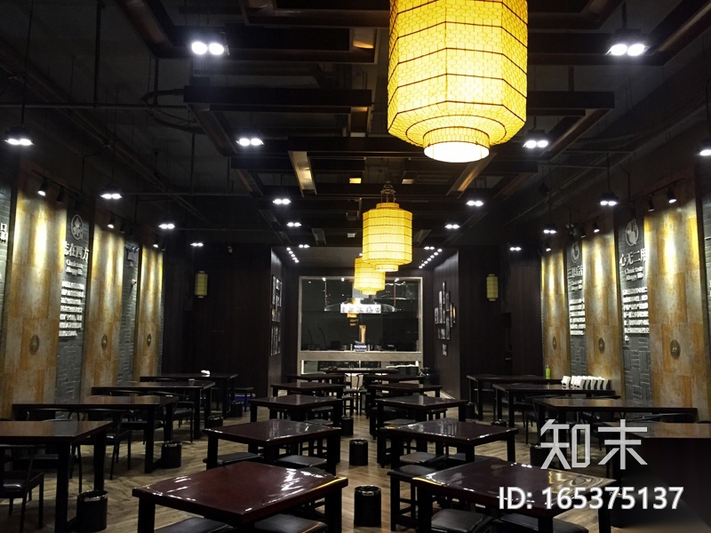 [郑州]全国连锁餐饮空间设计CAD施工图(含效果图)cad施工图下载【ID:165375137】