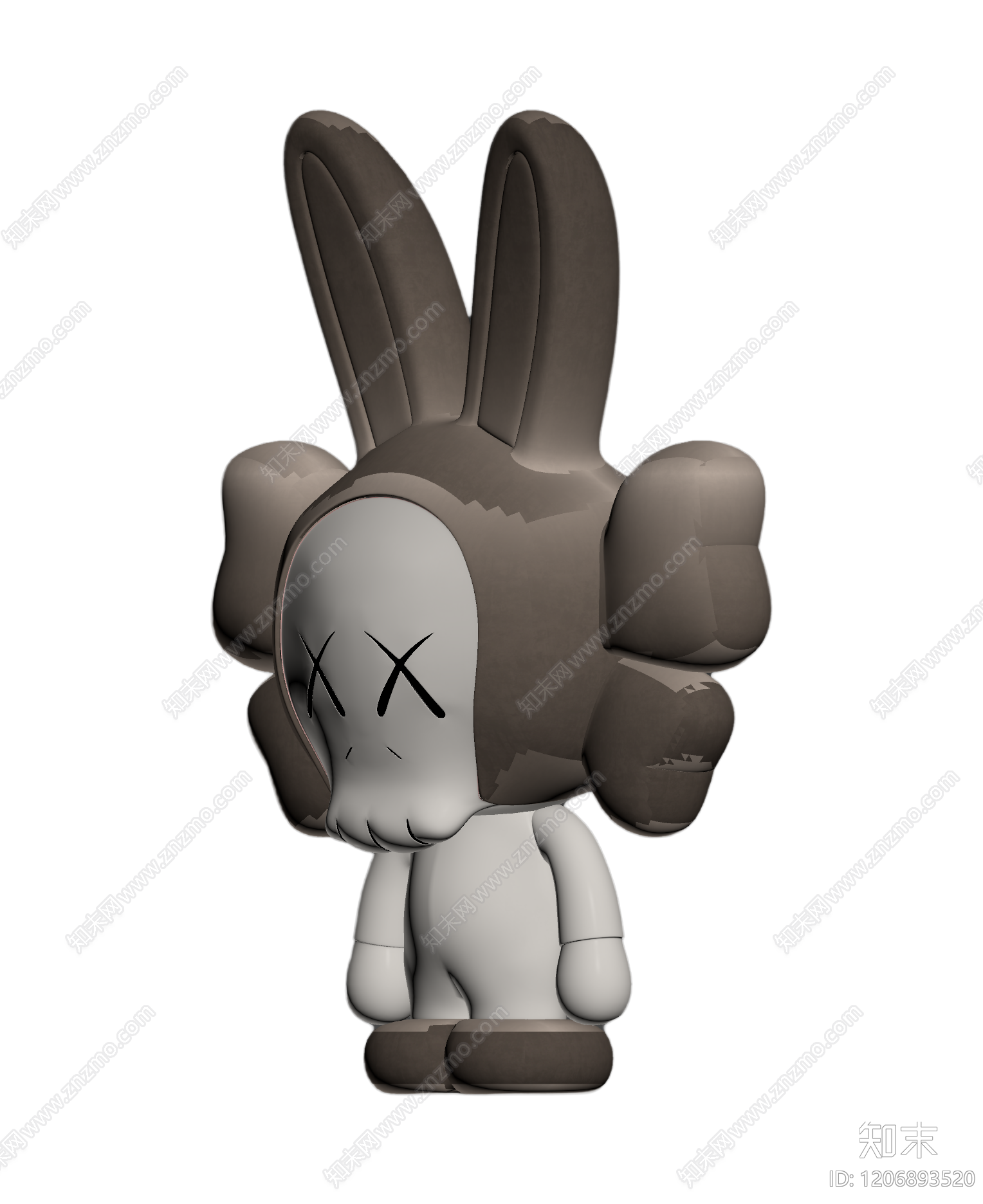兔子头雕塑装饰3D模型下载【ID:1206893520】