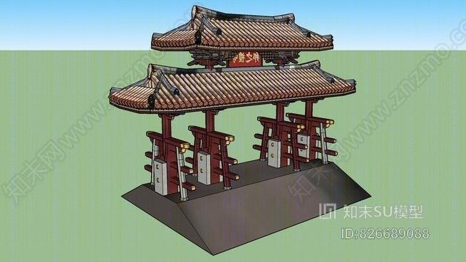 鐞夌悆（娌栫供）瀹堢Ξ闁�/SU模型下载【ID:826689088】