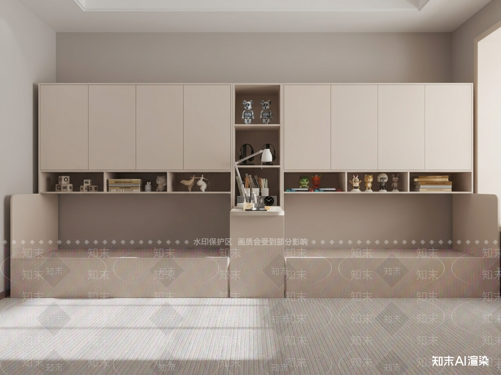 组合式储物柜榻榻米卧室3D模型下载【ID:1227354820】