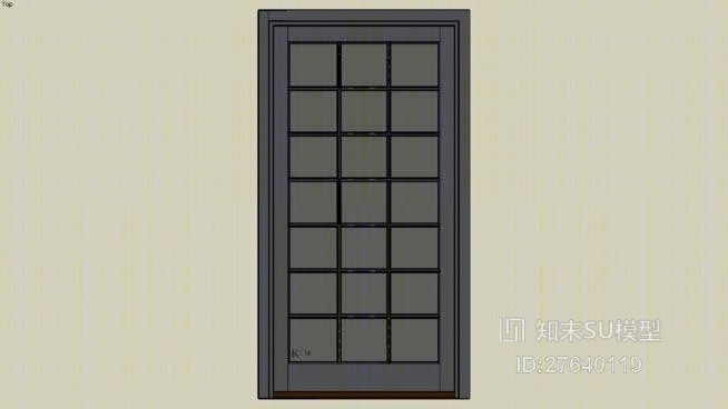 单开门SU模型下载【ID:27640119】