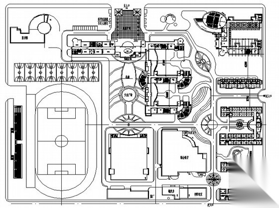 某中学校园规划方案（CAD+效果图）cad施工图下载【ID:165745101】