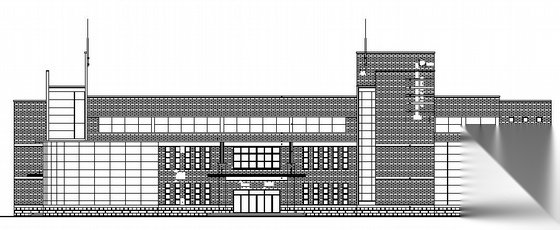 [江苏省]某三层学校食堂建筑施工图cad施工图下载【ID:165428175】