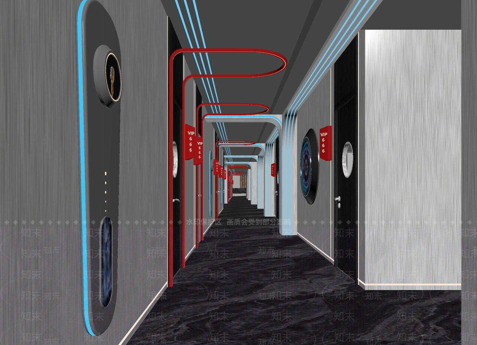 现代走廊3D模型下载【ID:1215066140】