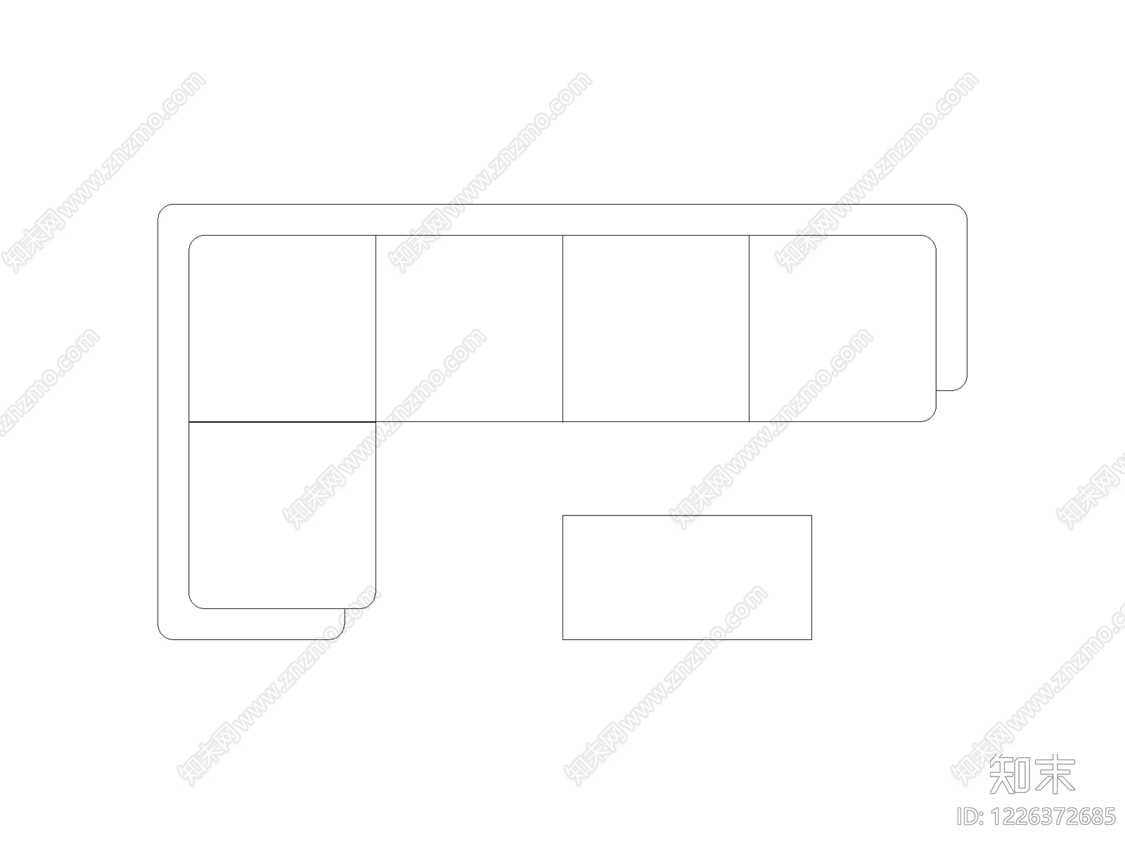 沙发cad施工图下载【ID:1226372685】