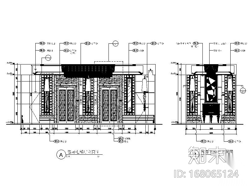 [成都]某客房电梯厅室内装修图（含效果）cad施工图下载【ID:168065124】