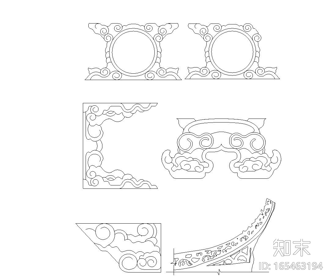 74套中式构件构造详图cad施工图下载【ID:165463194】