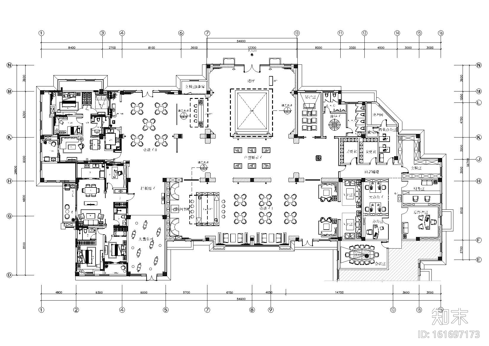 [浙江]上虞1210㎡简欧二层售楼处设计施工图cad施工图下载【ID:161697173】