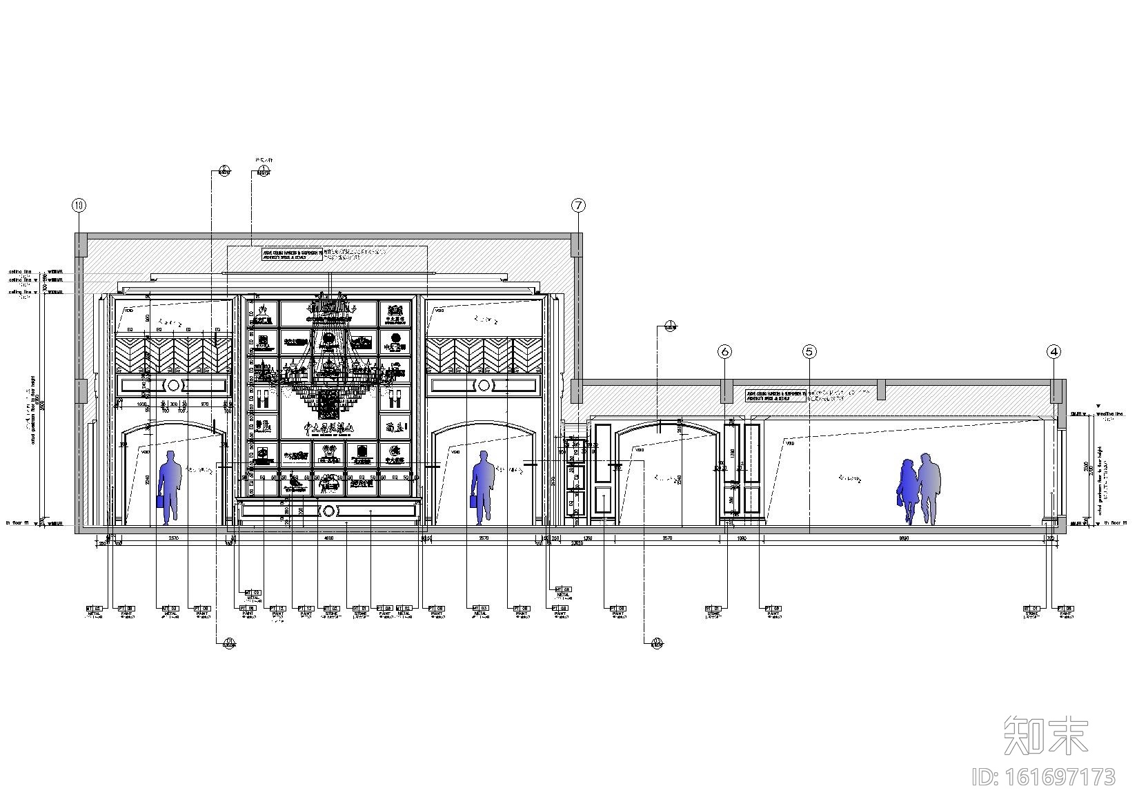 [浙江]上虞1210㎡简欧二层售楼处设计施工图cad施工图下载【ID:161697173】