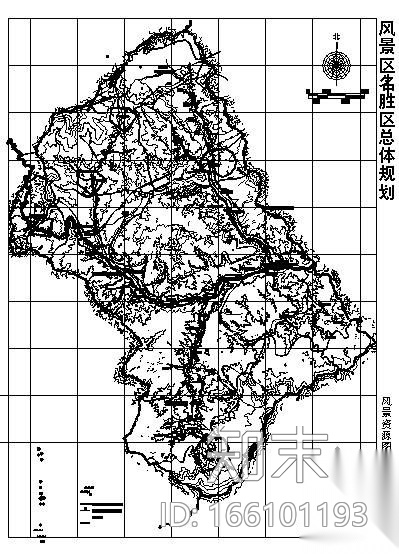重庆某风景区给排水规划图纸cad施工图下载【ID:166101193】