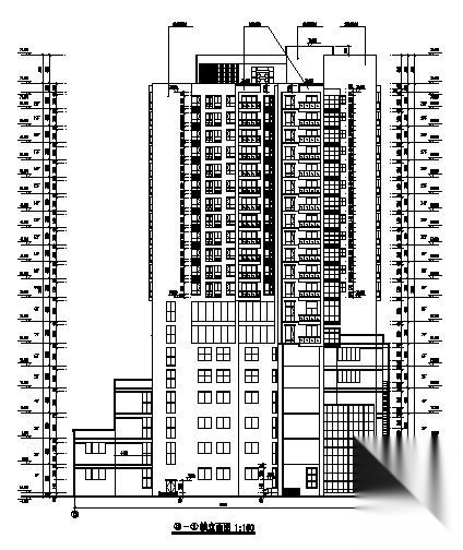 某二十层商住综合办公楼建筑方案图cad施工图下载【ID:151432125】