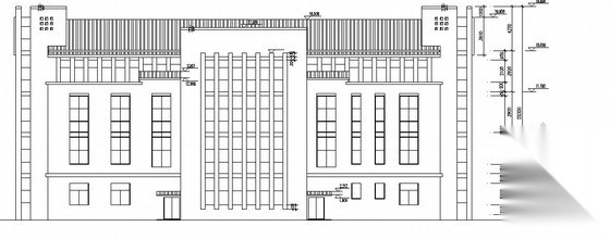 [浙江舟山]某区小学四层行政图书楼建筑施工图cad施工图下载【ID:165609144】