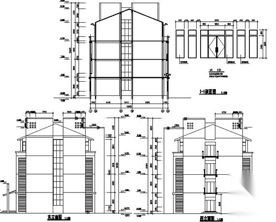 [浙江舟山]某区小学四层行政图书楼建筑施工图cad施工图下载【ID:165609144】