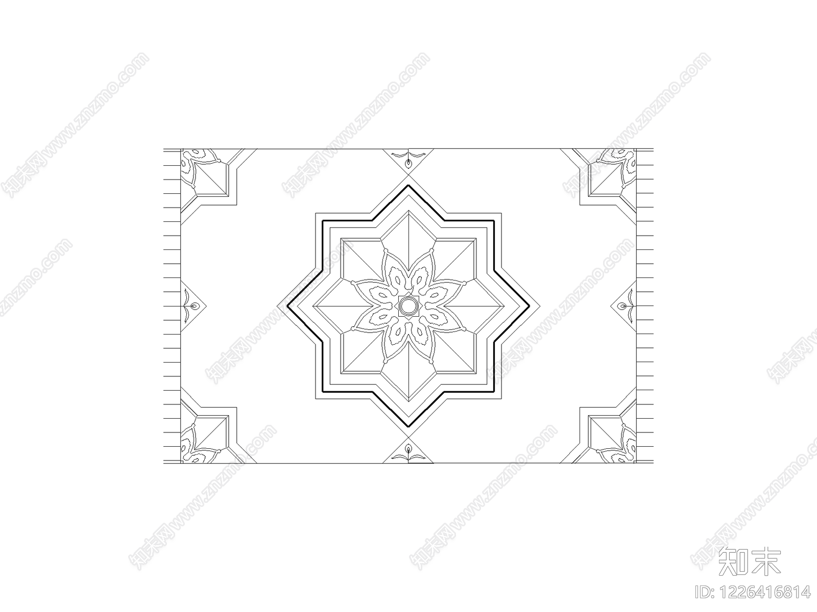 现代地毯CAD图纸