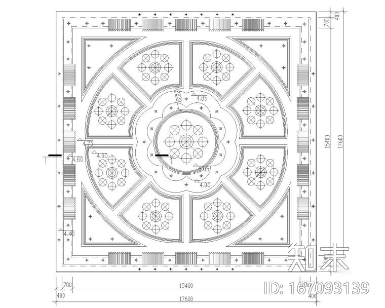 七十五套顶棚实木装饰图库cad施工图下载【ID:167093139】