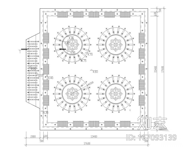 七十五套顶棚实木装饰图库cad施工图下载【ID:167093139】