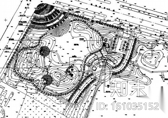 [淄博]某公共绿地景观总图设计方案cad施工图下载【ID:161035152】