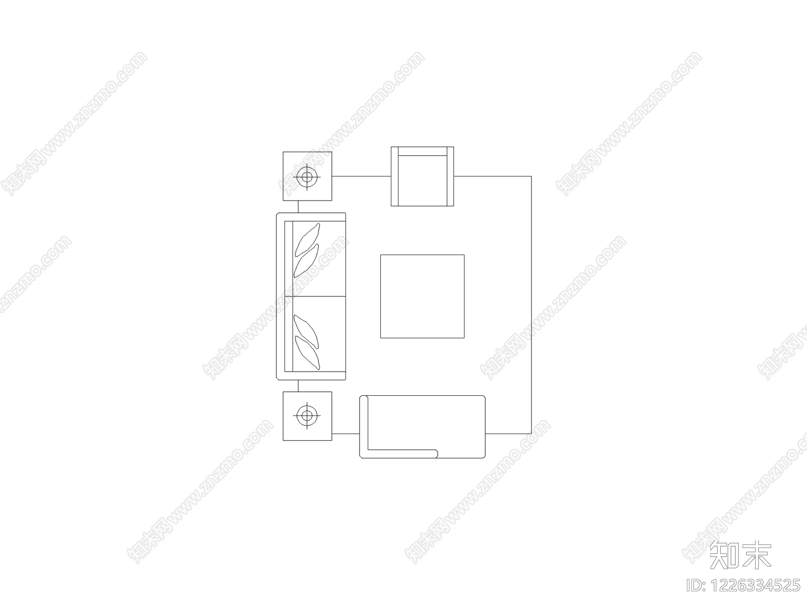 现代沙发CAD图纸