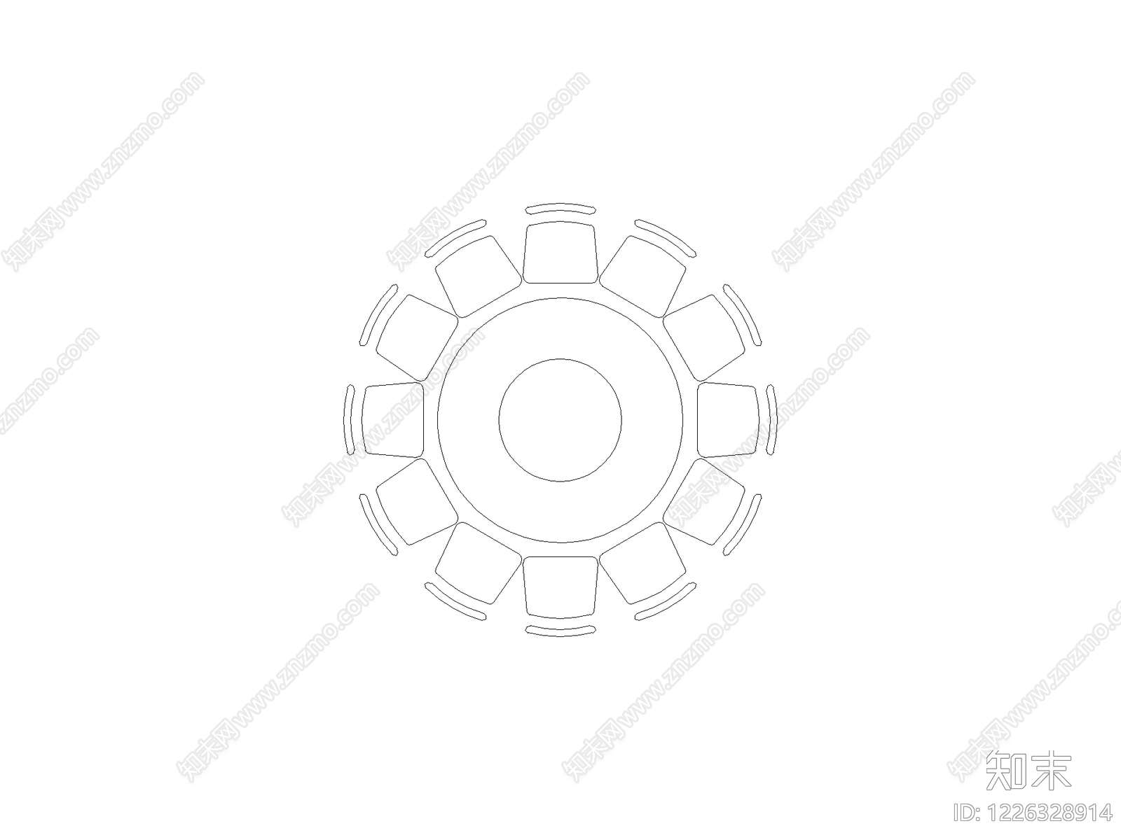 现代桌子CAD图纸