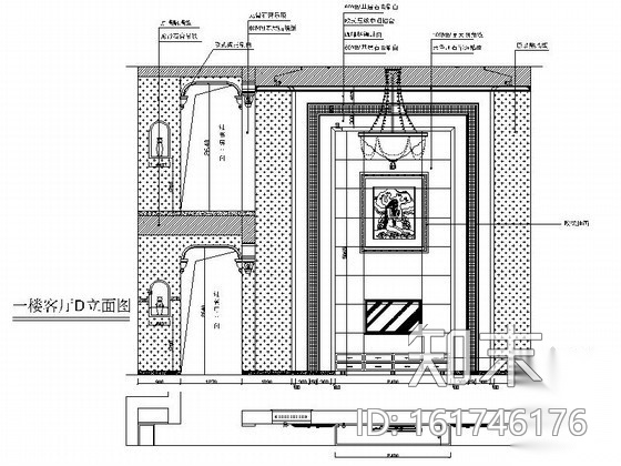 某三层经济型别墅室内装修图（含效果）cad施工图下载【ID:161746176】