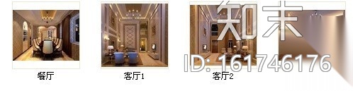 某三层经济型别墅室内装修图（含效果）cad施工图下载【ID:161746176】