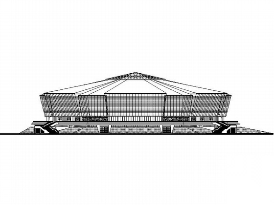 [安徽]某大学新校区篮球馆建筑施工图施工图下载【ID:165935157】
