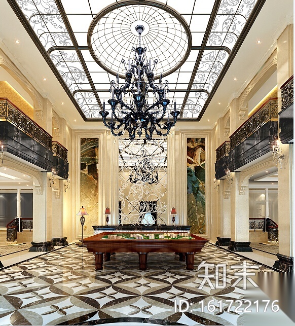 [辽宁]欧式售楼处及会所设计施工图（含效果图）cad施工图下载【ID:161722176】
