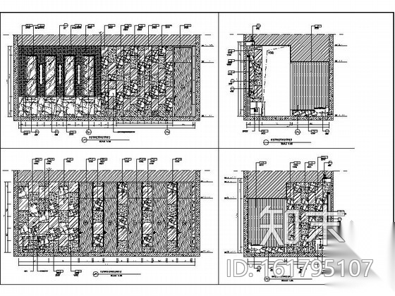 [重庆]某酒店海鲜城公共卫生间施工图cad施工图下载【ID:161795107】