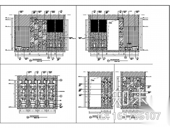 [重庆]某酒店海鲜城公共卫生间施工图cad施工图下载【ID:161795107】
