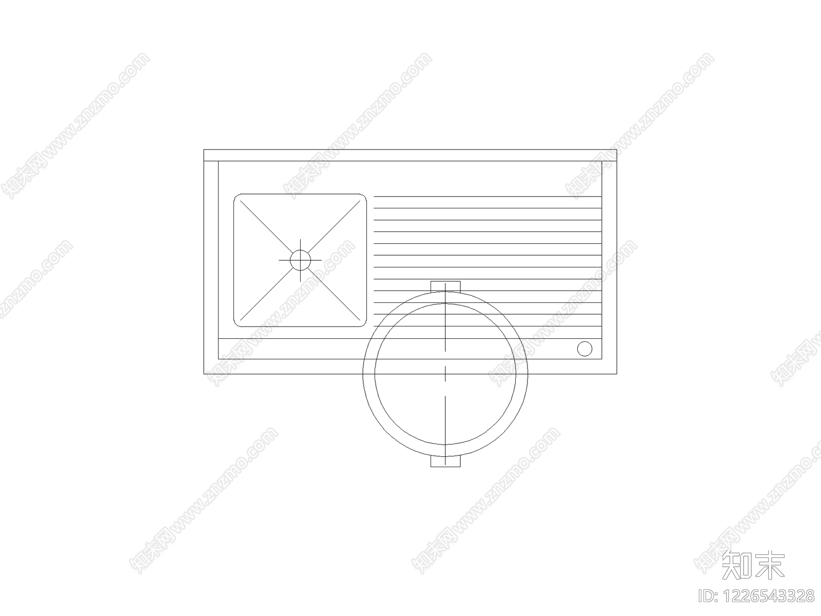 工装厨房图块灶具图块图块cad施工图下载【ID:1226543328】