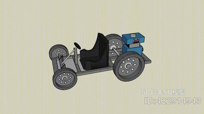 推车SU模型下载【ID:422914943】