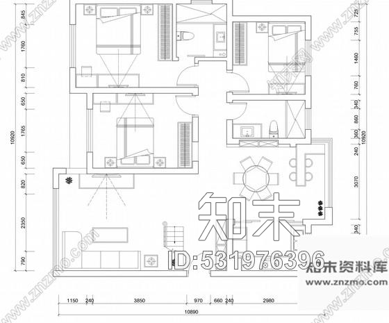 施工图精品豪华欧式风格两层小别墅室内装修施工图cad施工图下载【ID:531976396】