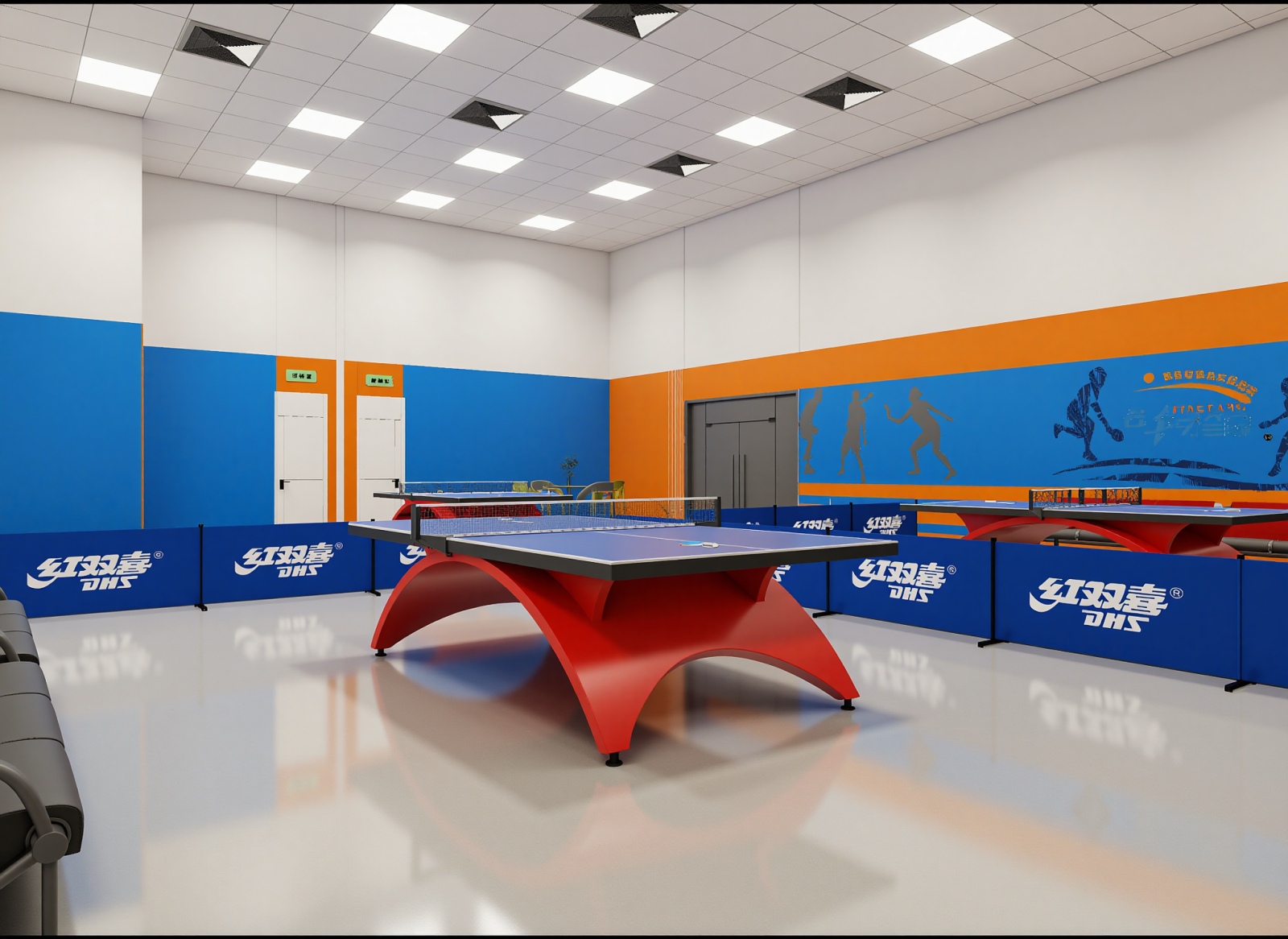 现代乒乓球室3D模型下载【ID:1215027845】