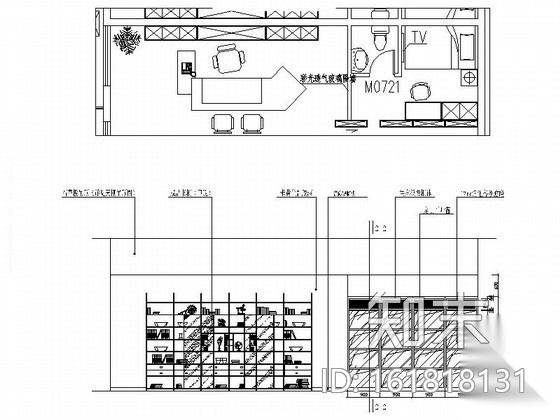 [重庆]某路桥收费办公服务中心室内施工图cad施工图下载【ID:161818131】