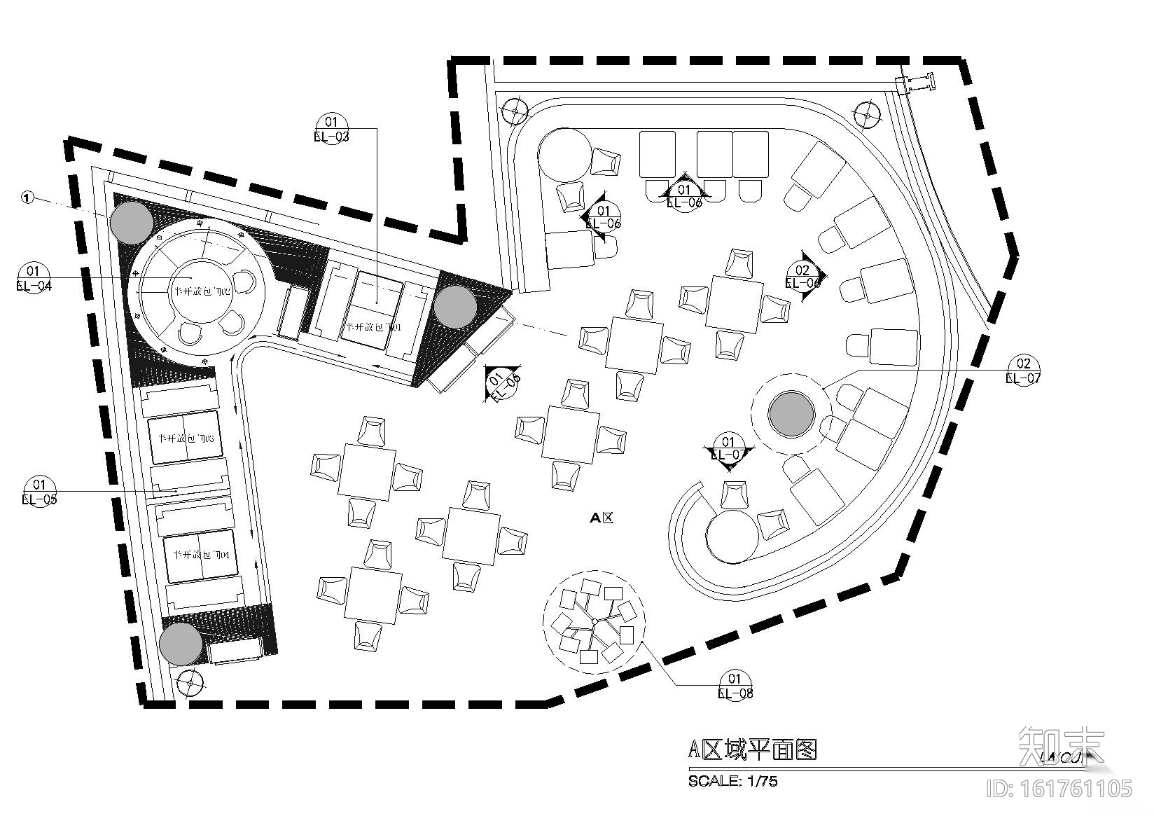 [北京]鼎悦坊火锅餐厅CAD室内施工图+效果图cad施工图下载【ID:161761105】