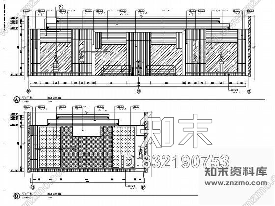 图块/节点山东某大酒店大会议室立面图cad施工图下载【ID:832190753】