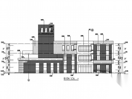 [山东]3层9班现代风格幼儿园建筑施工图cad施工图下载【ID:165611191】