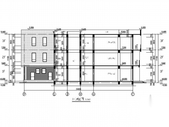 [山东]3层9班现代风格幼儿园建筑施工图cad施工图下载【ID:165611191】